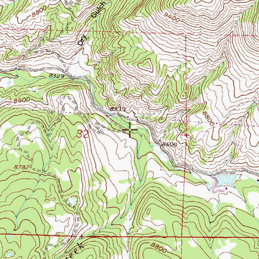 Topographic Map of Red Creek, CO