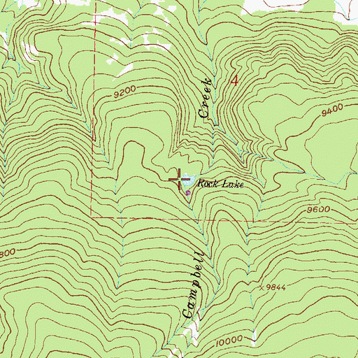 Topographic Map of Rock Lake, CO