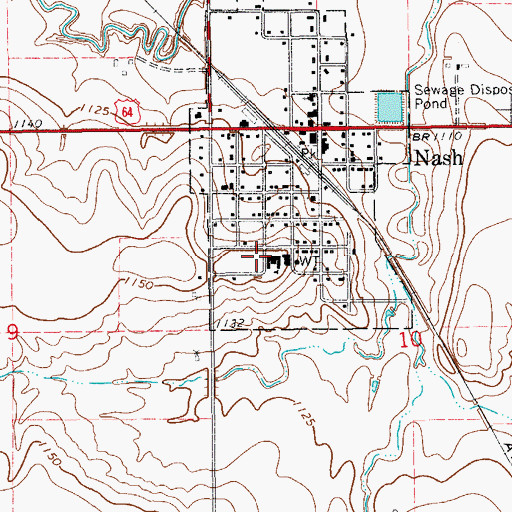 Topographic Map of Timberlake East Elementary School, OK