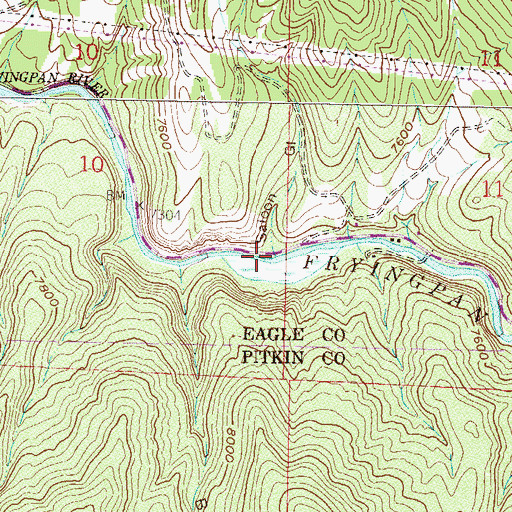 Topographic Map of Saloon Gulch, CO