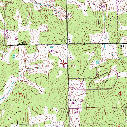 Topographic Map of Lakeview Elementary School, OK