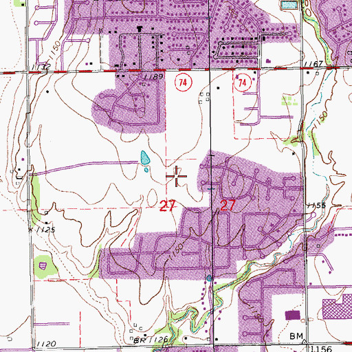 Topographic Map of Truman Elementary School, OK