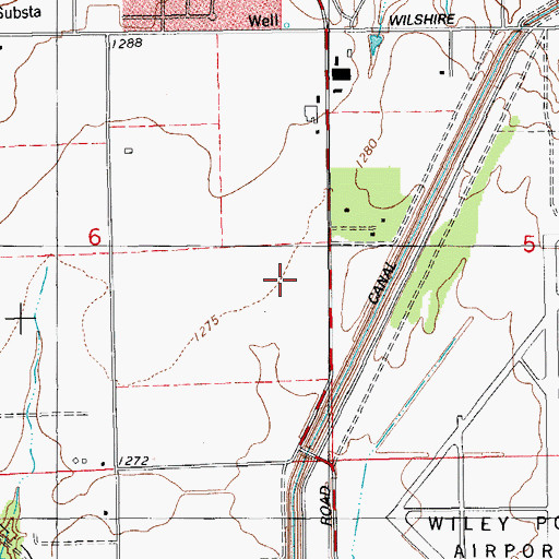 Topographic Map of Cooper Middle School, OK