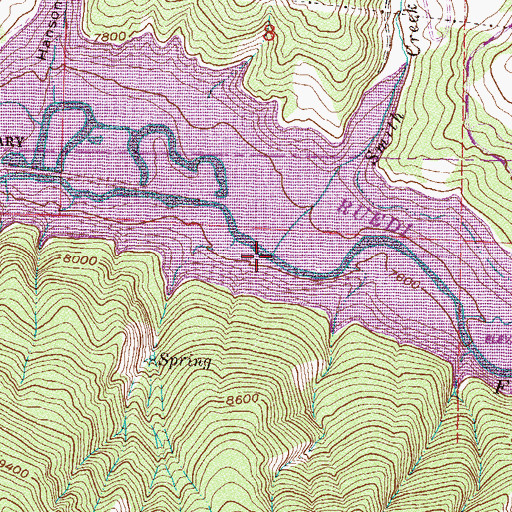 Topographic Map of Smith Creek, CO
