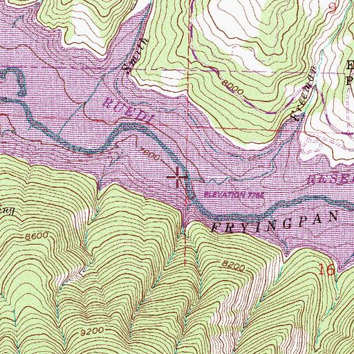 Topographic Map of Freeman Creek, CO
