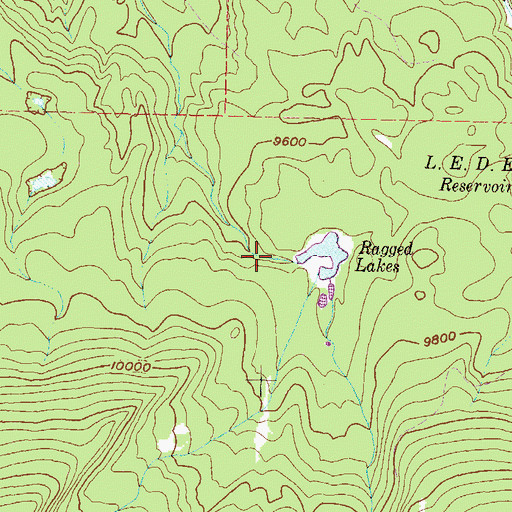 Topographic Map of Ragged Lakes, CO