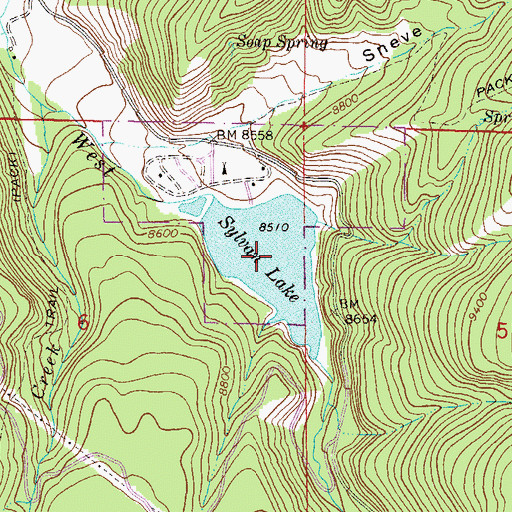 Topographic Map of Sylvan Lake, CO
