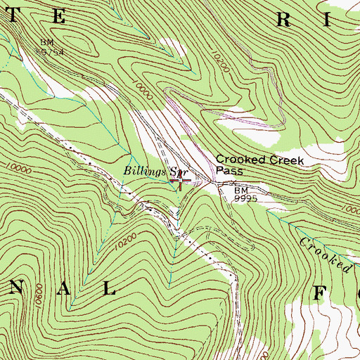 Topographic Map of Billings Spring, CO