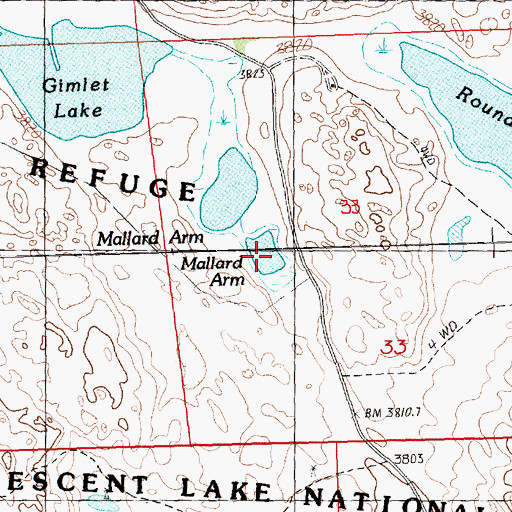 Topographic Map of Mallard Arm, NE