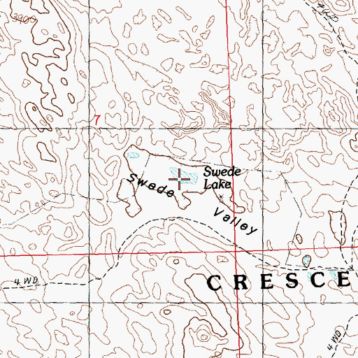 Topographic Map of Swede Lake, NE