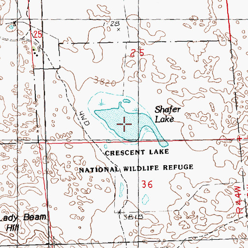 Topographic Map of Shafer Lake, NE