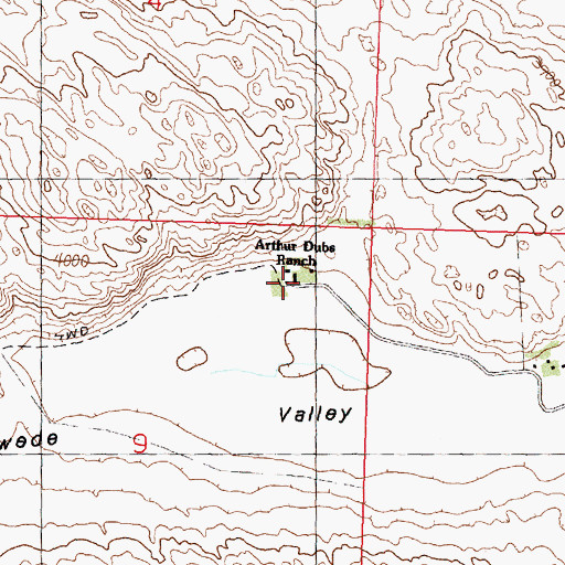 Topographic Map of Arthur Dubs Ranch, NE