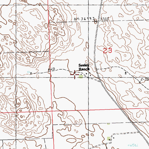 Topographic Map of Seeley Ranch, NE