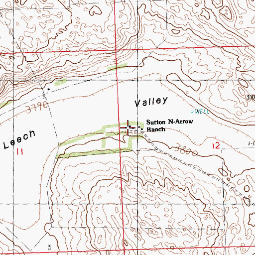 Topographic Map of Sutton N-Arrow Ranch, NE