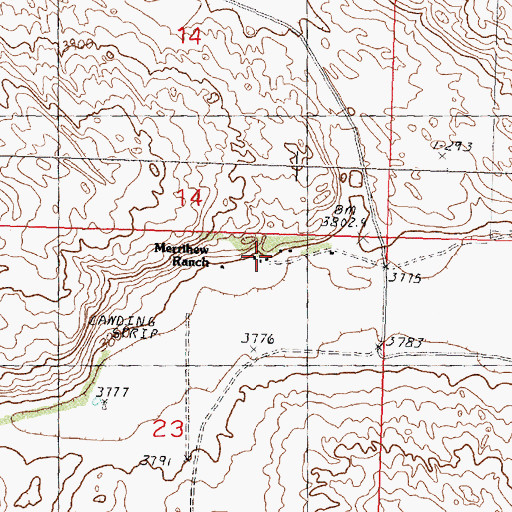 Topographic Map of Merrihew Ranch, NE