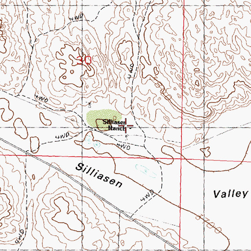 Topographic Map of Silliasen Ranch, NE