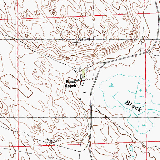 Topographic Map of Black Ranch, NE