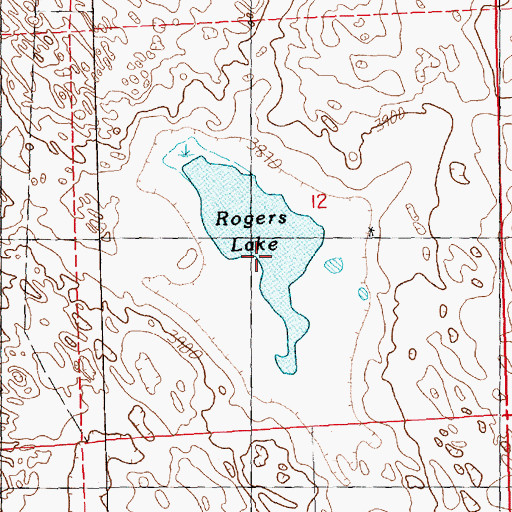 Topographic Map of Rogers Lake, NE