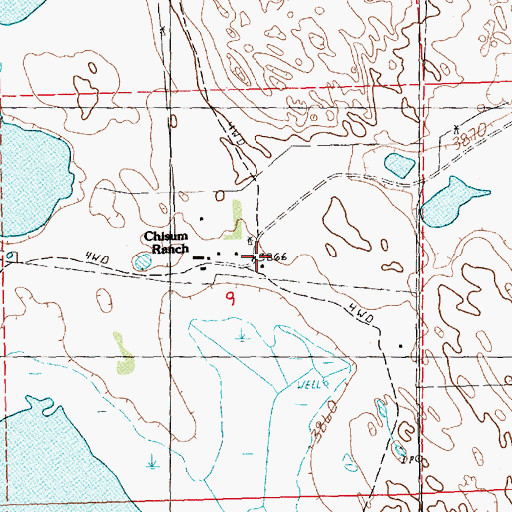 Topographic Map of Chisum Ranch, NE