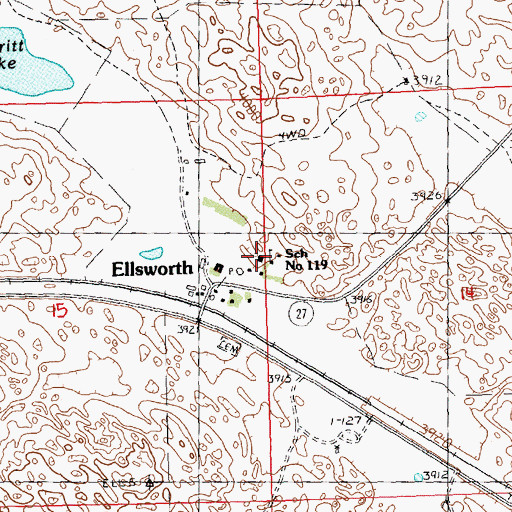 Topographic Map of School Number 119, NE
