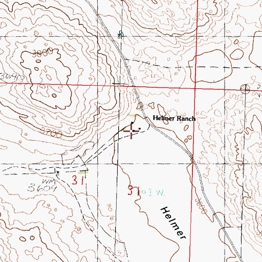 Topographic Map of Helmer Ranch, NE