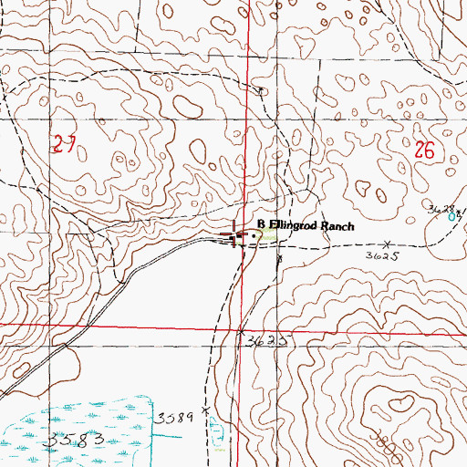 Topographic Map of B Ellingrod Ranch, NE