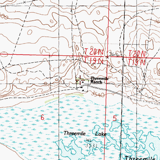 Topographic Map of Threemile Ranch, NE