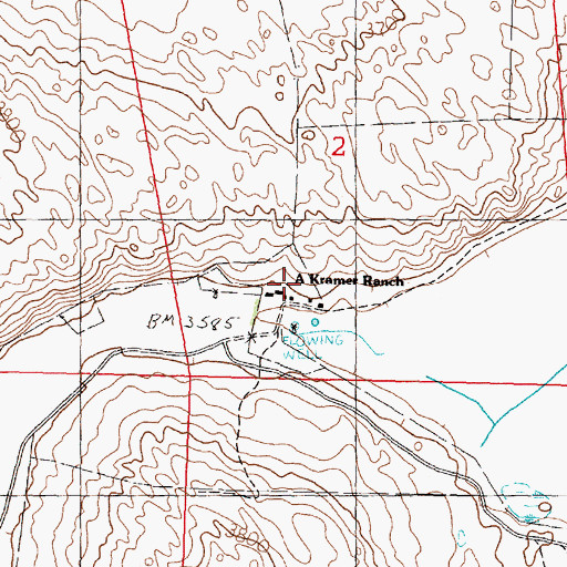 Topographic Map of A Kramer Ranch, NE