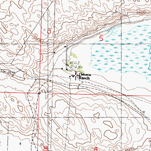 Topographic Map of Omara Ranch, NE