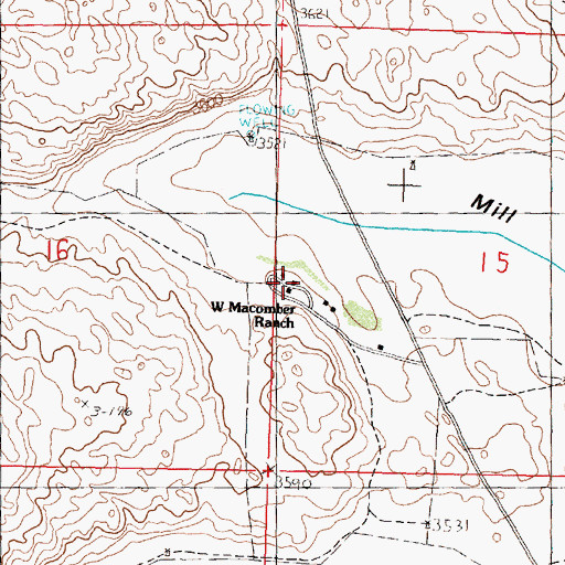 Topographic Map of W Macomber Ranch, NE