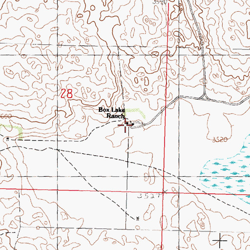 Topographic Map of Box Lake Ranch, NE