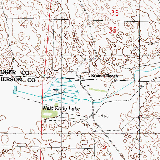 Topographic Map of Kramer Ranch, NE