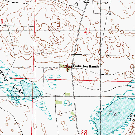 Topographic Map of Pinkerton Ranch, NE
