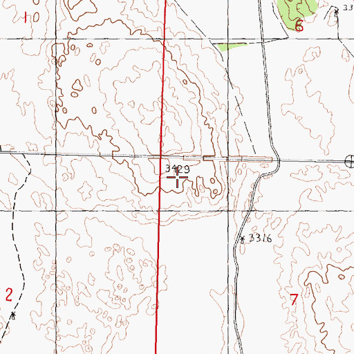 Topographic Map of Snyder Lake, NE