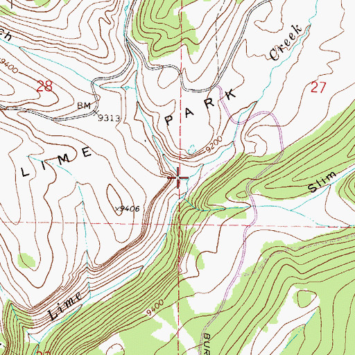Topographic Map of Little Lime Creek, CO