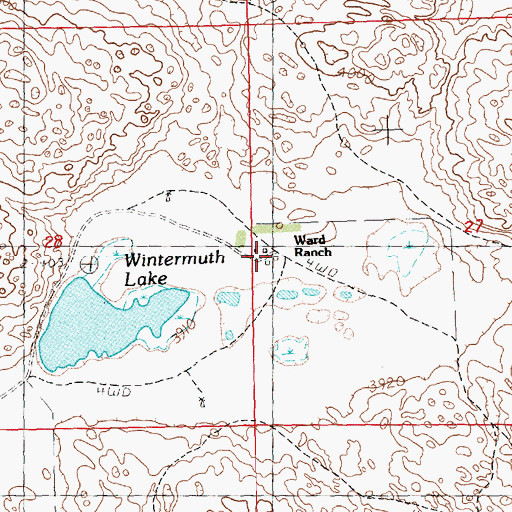 Topographic Map of Ward Ranch, NE