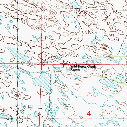 Topographic Map of Wild Horse Creek Ranch, NE