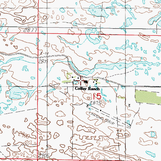 Topographic Map of Collier Ranch, NE