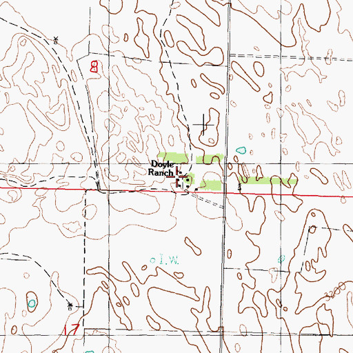 Topographic Map of Doyle Ranch, NE