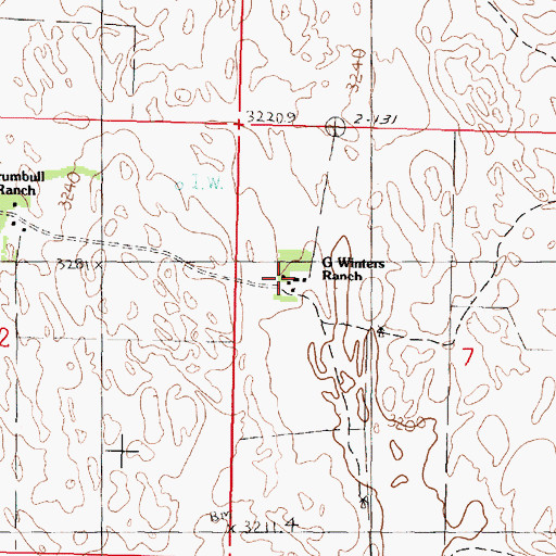 Topographic Map of G Winters Ranch, NE