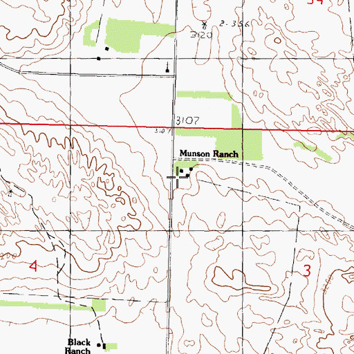 Topographic Map of Munson Ranch, NE