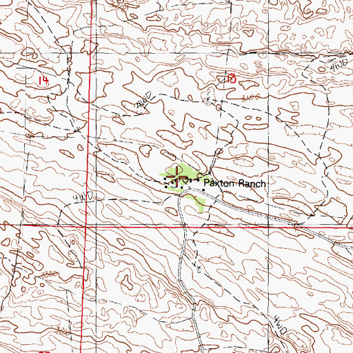 Topographic Map of Paxton Ranch, NE