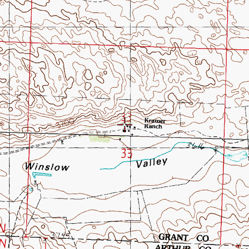 Topographic Map of Kramer Ranch, NE