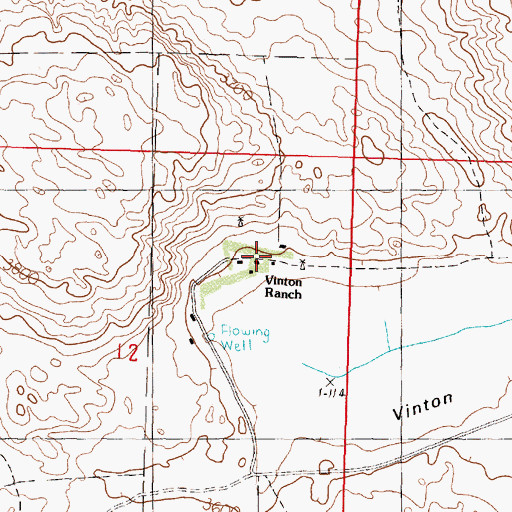 Topographic Map of Vinton Ranch, NE