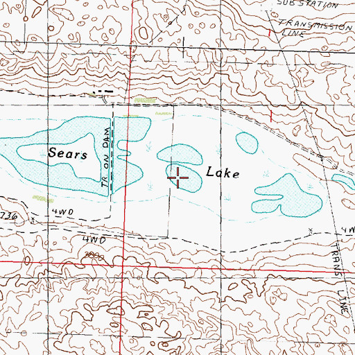 Topographic Map of Sears Lake, NE