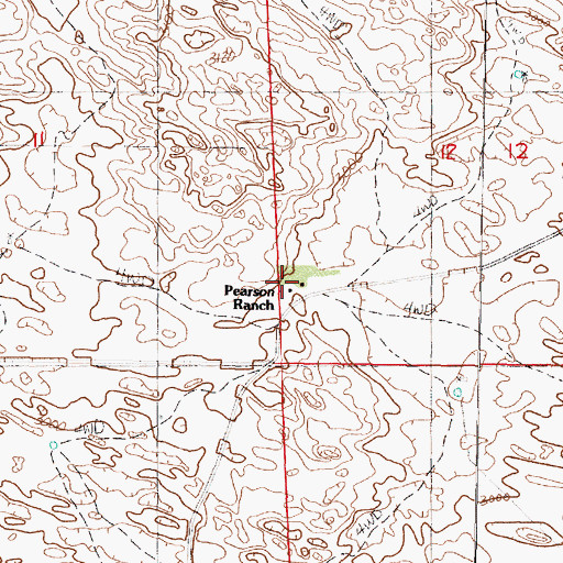 Topographic Map of Pearson Ranch, NE