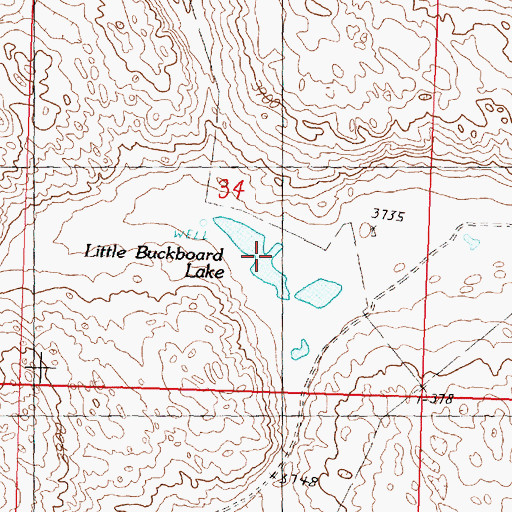 Topographic Map of Little Buckboard Lake, NE