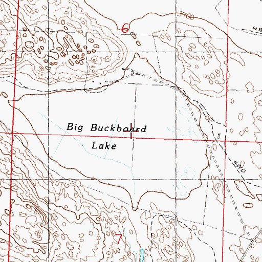 Topographic Map of Big Buckboard Lake, NE