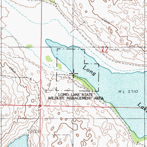 Topographic Map of Long Lake State Wildlife Management Area, NE