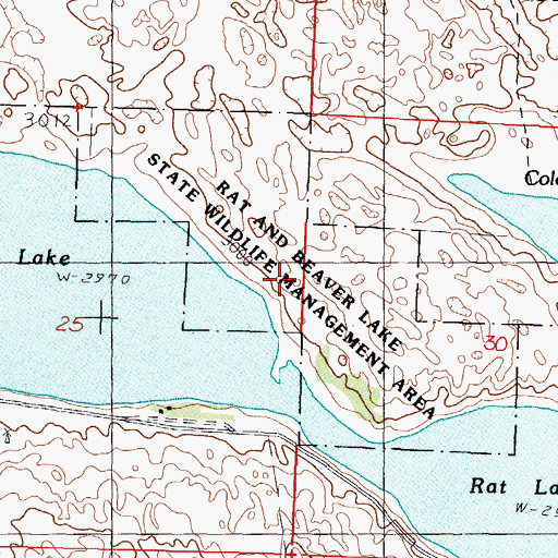Topographic Map of Rat and Beaver Lake State Wildlife Management Area, NE
